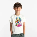 Bart Simpson Grafiti Kaykay Baskılı Çocuk Tişörtü