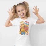 Homer Simpson Donut Worry Be Happy Baskılı Kız Çocuk Tişörtü