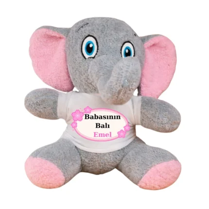 Kişiye Özel Baskılı Fil Peluş