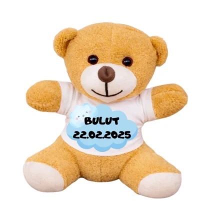 Kişiye Özel Baskılı Kahverengi Peluş Ayıcık