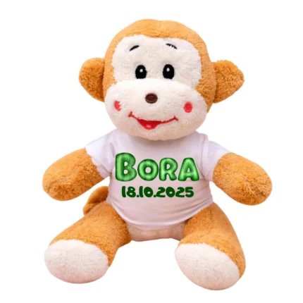 Kişiye Özel Baskılı Maymun Peluş