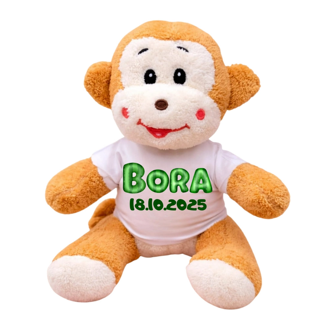 Kişiye Özel Baskılı Maymun Peluş Kişiye Özel Baskılı Maymun Peluş