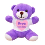 Kişiye Özel Baskılı Mor Peluş Ayıcık