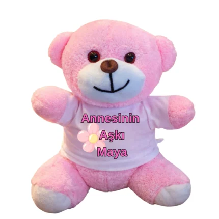 Kişiye Özel Baskılı Pembe Peluş