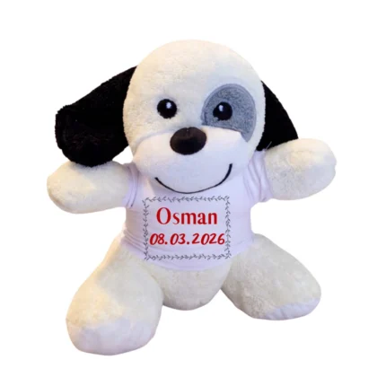 Kişiye Özel Baskılı Sevimli Köpek Peluş Ayıcık