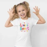 Kız Çocuk Love Is Sweet Baskılı Tişört