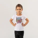 Labubu Üçlü Grup Baskılı Kız Çocuk Tişörtü