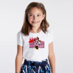 Minnie Mouse Balon Baskılı Kız Çocuk Tişörtü