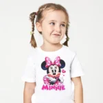 Minnie Mouse Baskılı Kız Çocuk Tişört