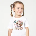Sevimli Köpek Yavrusu Kız Çocuk Tişört