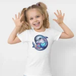 Sevimli Yunus Kız Çocuk Tişört