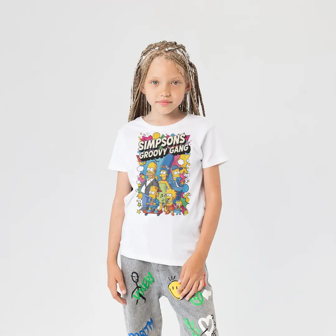 Simpsons-Groovy-Gang-Baskili-Kiz-Cocuk-Tisortu-–-Homer-Bart-Lisa-Marge-Renkli-Desenli-Cocuk-T-Shirt.webp Simpsons Groovy Gang Baskılı Kız Çocuk Tişörtü - Görsel 1