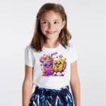 Spongebob Milkshake Baskılı Kız Çocuk Tişörtü