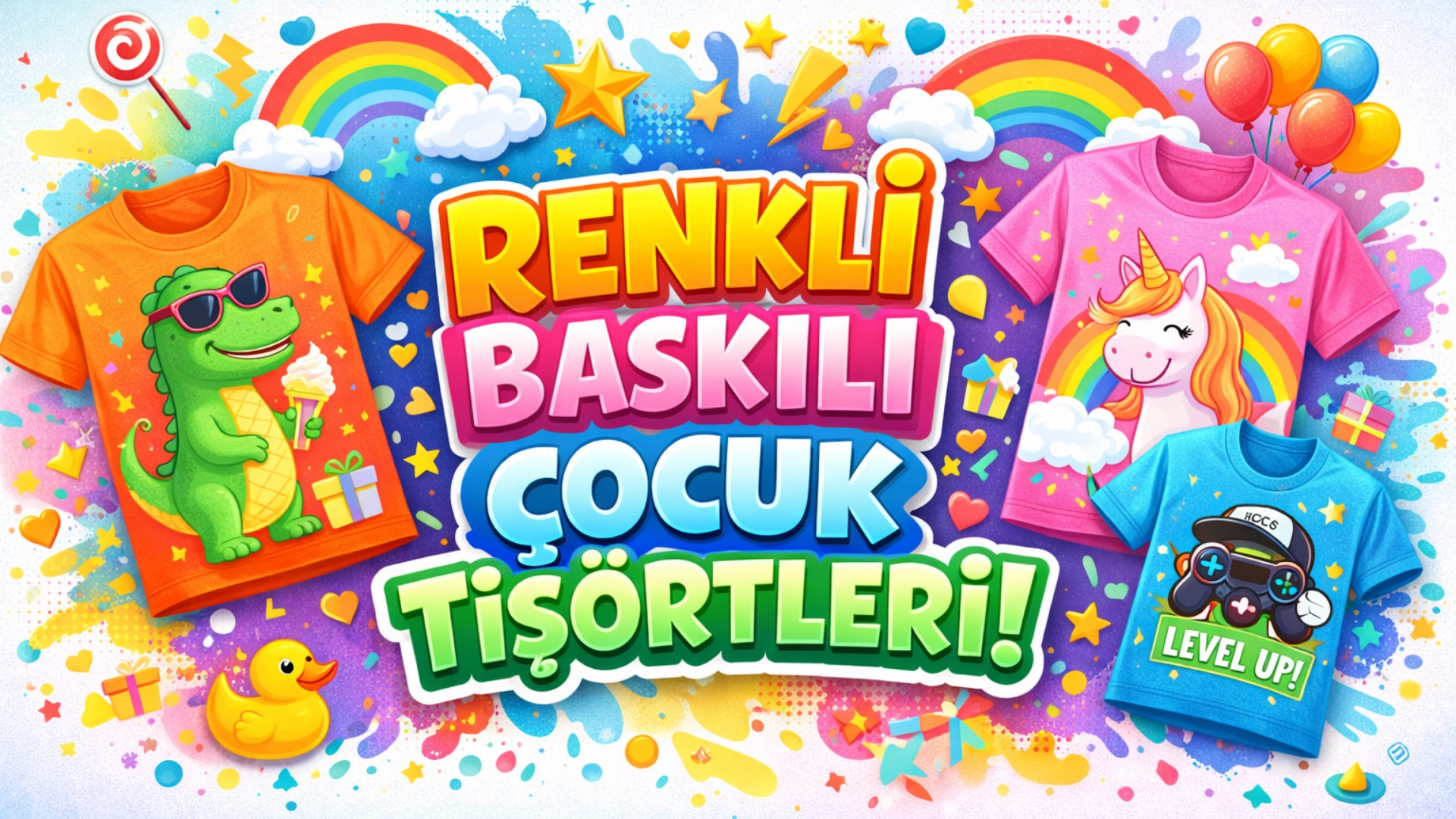 renkli cocuk tisortleri