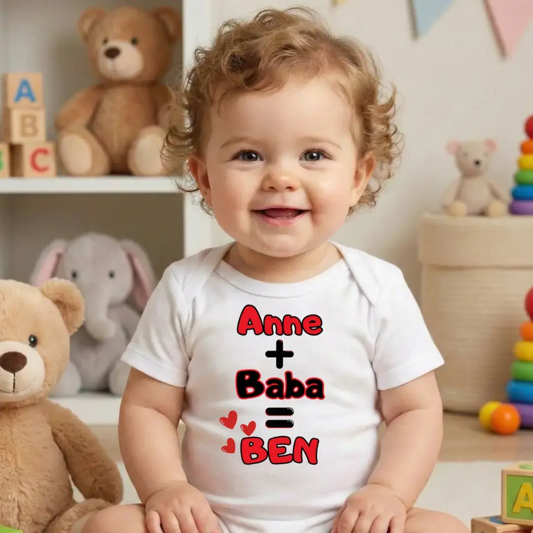 Anne + Baba = Ben Baskılı Zıbın