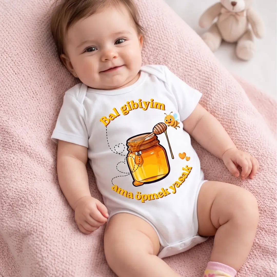 Bal Gibiyim Ama Öpmek Yasak Baskılı Zıbın