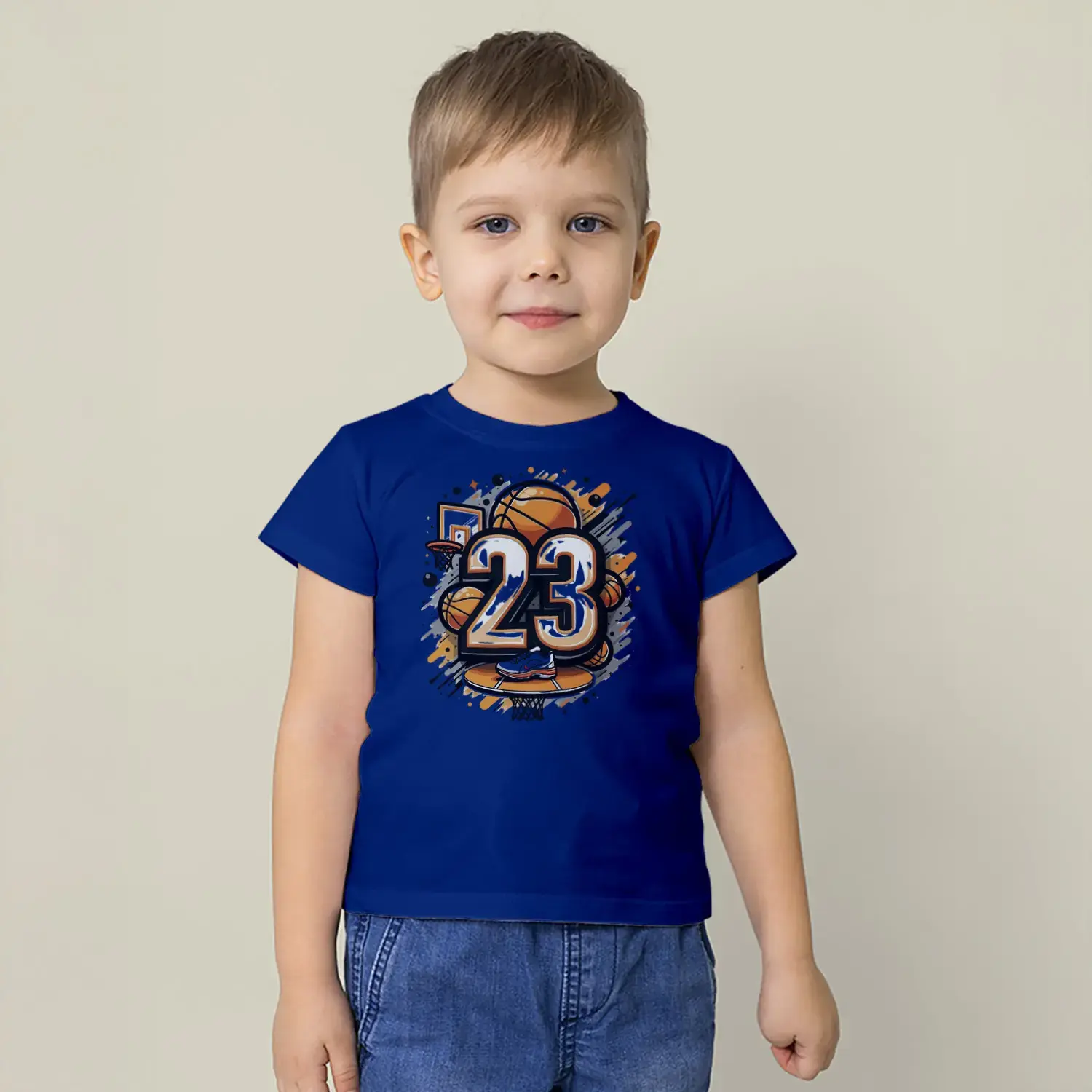Basketbol 23 Numaralı Spor Temalı Baskılı Erkek Çocuk Tişört