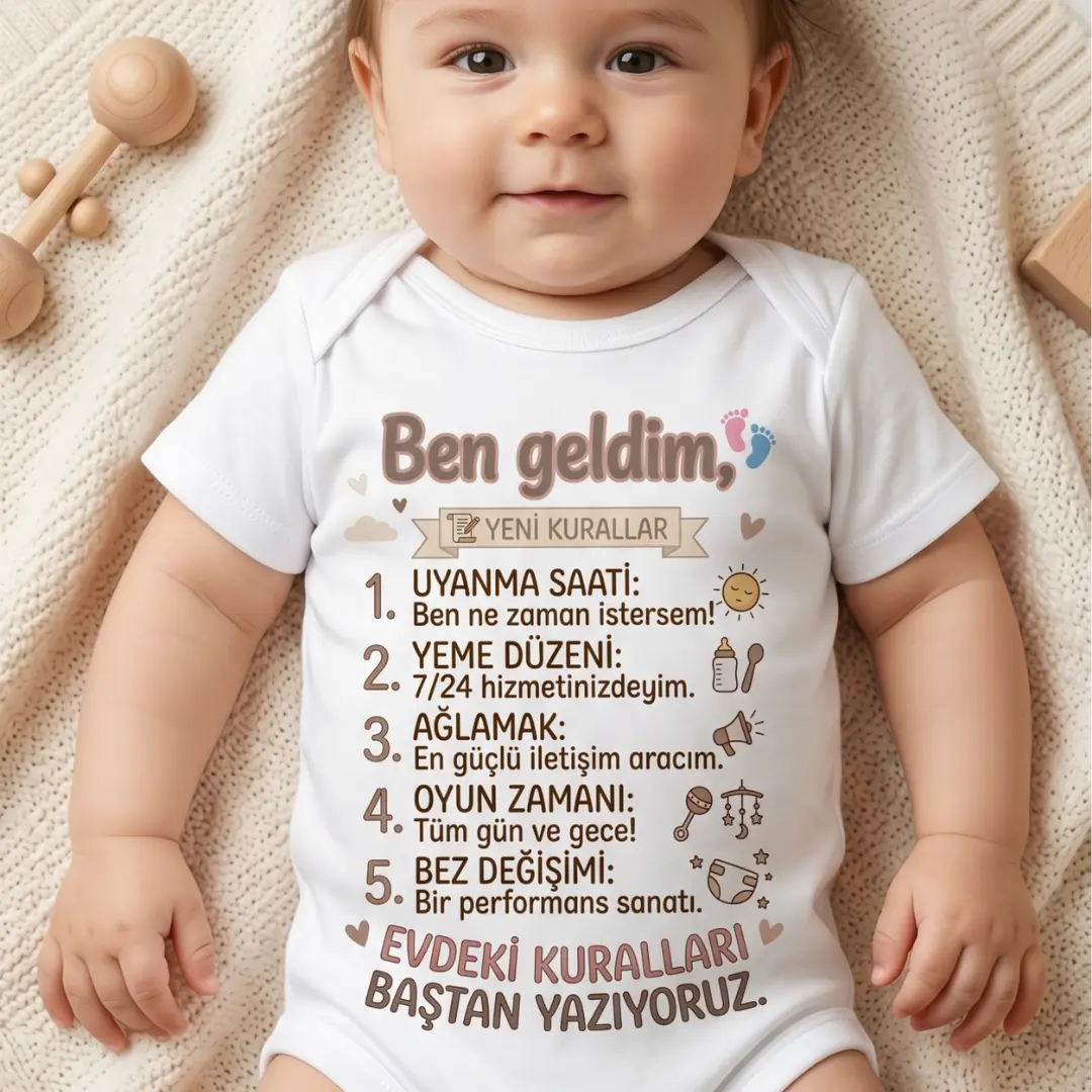 Ben Geldim Yeni Kurallar Baskılı Zıbın