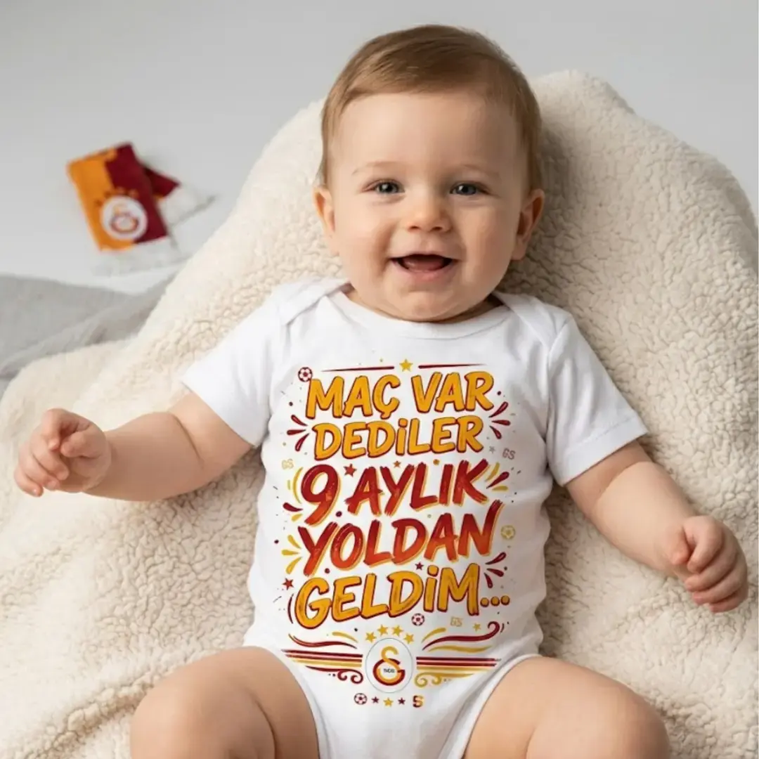 Maç Var Dediler 9 Aylık Yoldan Geldim Galatasaray Taraftar Baskılı Zıbın