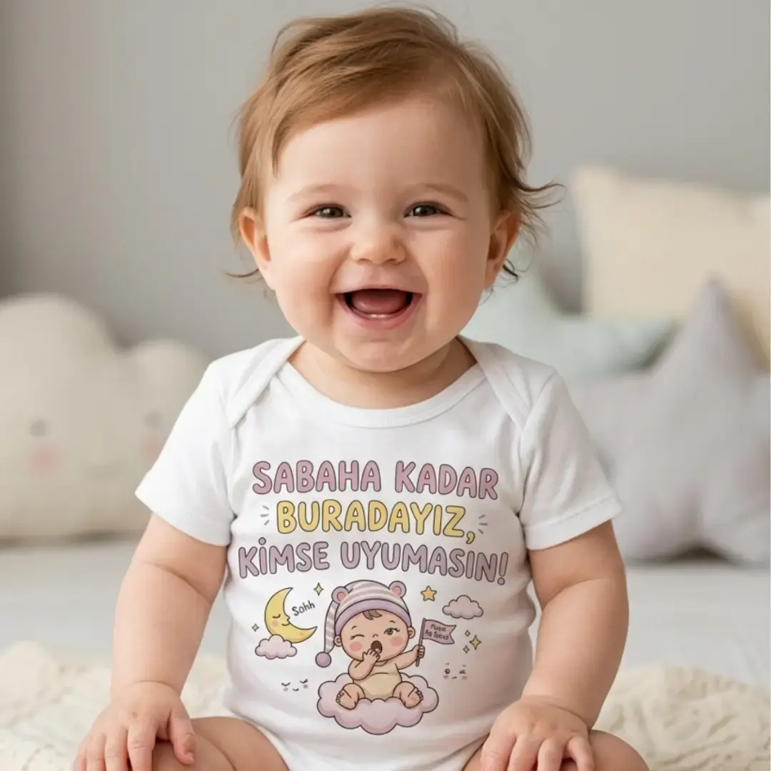 Sabaha Kadar Buradayız Kimse Uyumasın Baskılı Zıbın