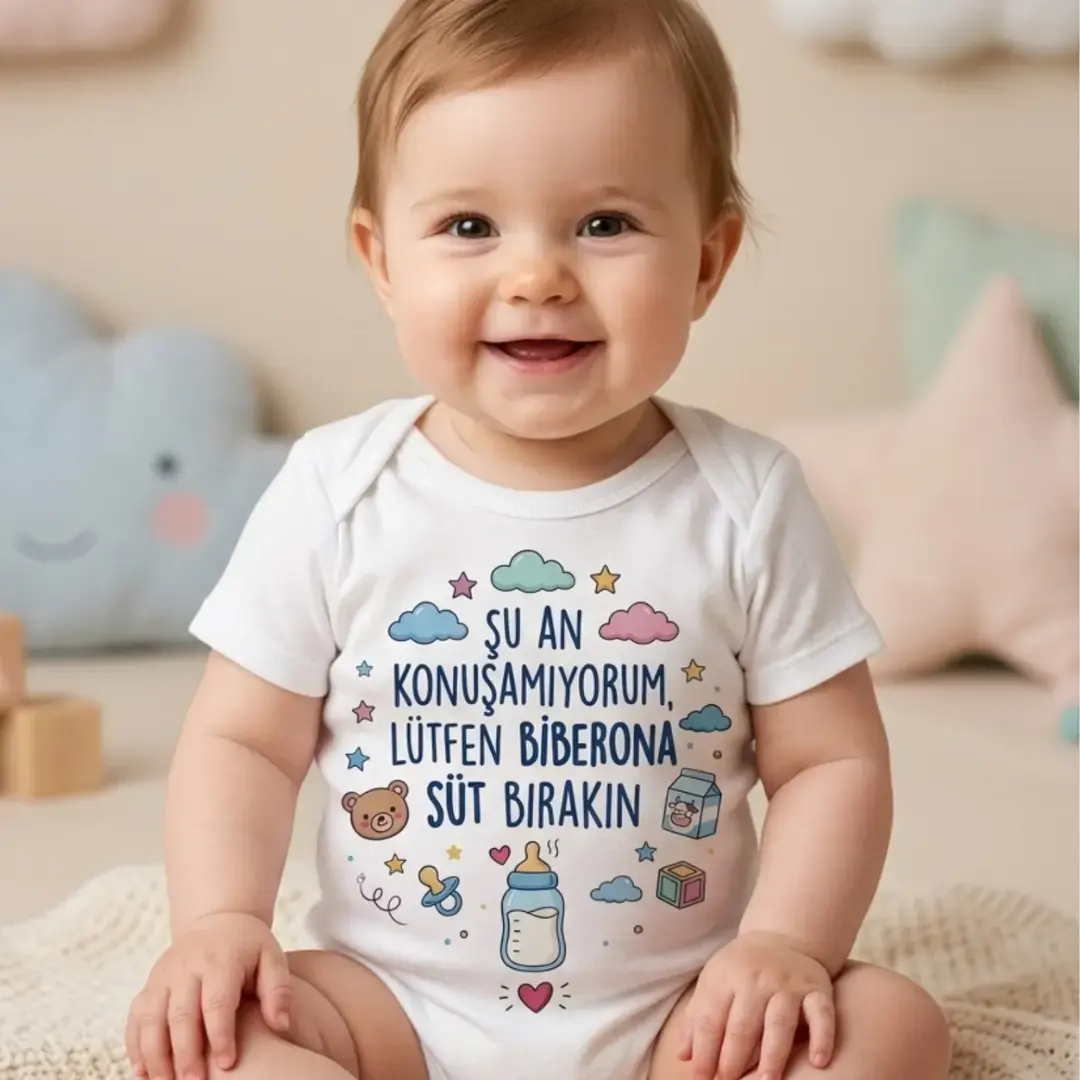 Şu An Konuşamıyorum Lütfen Biberona Süt Bırakın Baskılı